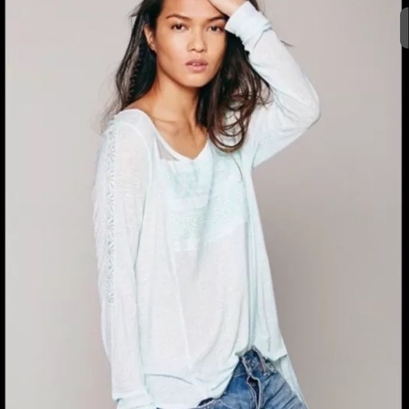 Free People Sweaters - Free People mint colored tunic in medium